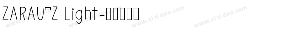 ZARAUTZ Light字体转换